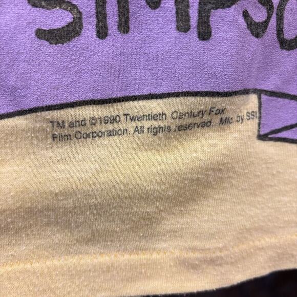 RETRO/VINTAGE Yellow Bart Simpson, Simpsons 1990’s Tank Top, size Medium - Picture 8 of 9